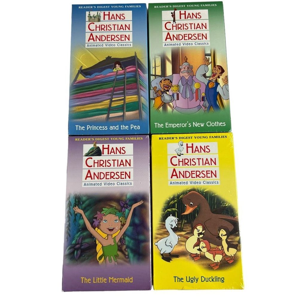 Hans Christian‎ Andersen Animated Video Classics Set Of 4 NEW Sealed VHS Tapes